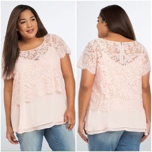 BNWT Torrid Sheer Floral Lace Crop Top Sz 5